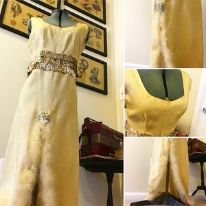 Vintage gold cabaret dress